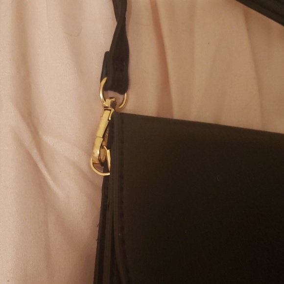 Black Leather Crossbody Purse - Picture 3 of 8